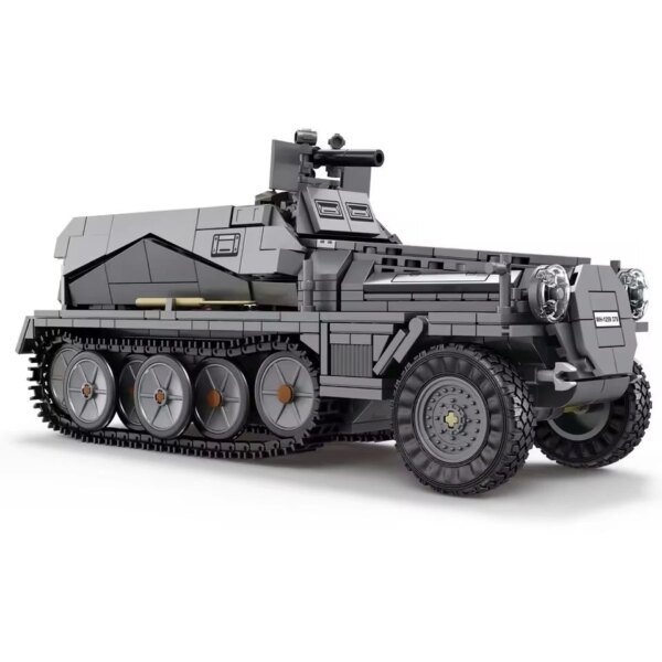World War Army Military Soldiers KMS Bismarck Battleship Armored Vehicle Building Blocks Bricks Assembly Toys