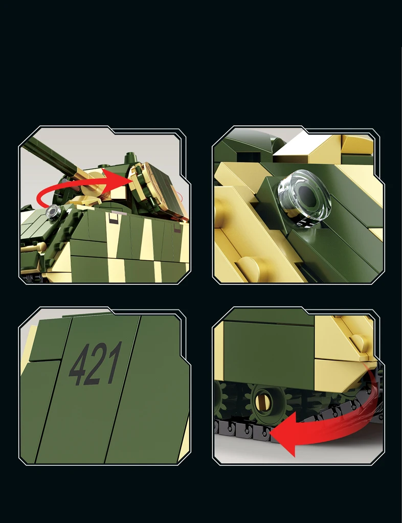 World War Army Military Soldiers KMS Bismarck Battleship Armored Vehicle Building Blocks Bricks Assembly Toys