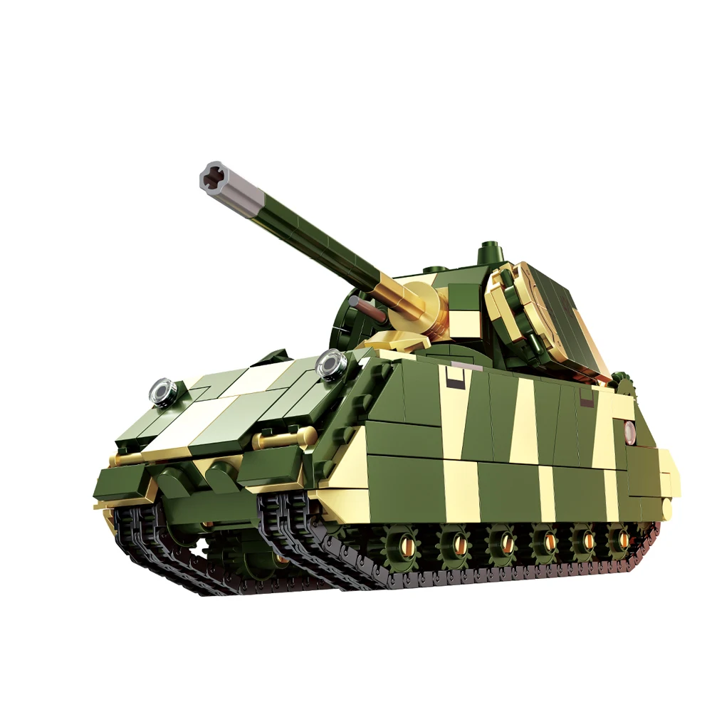 World War Army Military Soldiers KMS Bismarck Battleship Armored Vehicle Building Blocks Bricks Assembly Toys