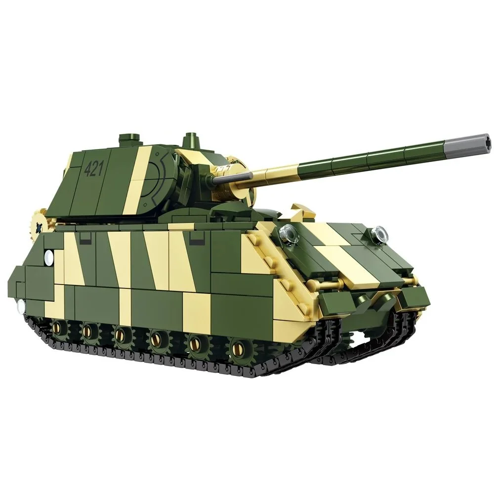 World War Army Military Soldiers KMS Bismarck Battleship Armored Vehicle Building Blocks Bricks Assembly Toys