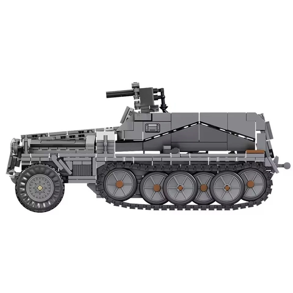 World War Army Military Soldiers KMS Bismarck Battleship Armored Vehicle Building Blocks Bricks Assembly Toys