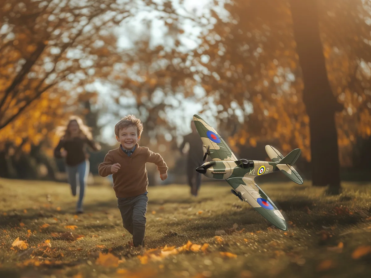 Spitfire RC Plane 2.4G 3CH Gyro Stabilizer Fixed Wing EPP Foam 400MM Wingspan Airplane RTF Fighter for Boys Children Spitfire RC Plane 2.4G 3CH Gyro Stabilizer Fixed Wing EPP Foam 400MM Wingspan Airplane RTF Fighter for Boys Children