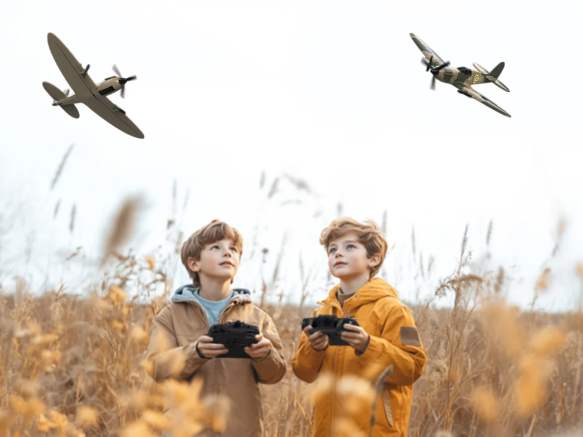 Spitfire RC Plane 2.4G 3CH Gyro Stabilizer Fixed Wing EPP Foam 400MM Wingspan Airplane RTF Fighter for Boys Children Spitfire RC Plane 2.4G 3CH Gyro Stabilizer Fixed Wing EPP Foam 400MM Wingspan Airplane RTF Fighter for Boys Children