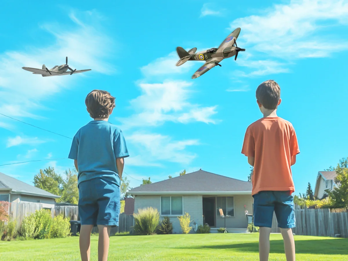 Spitfire RC Plane 2.4G 3CH Gyro Stabilizer Fixed Wing EPP Foam 400MM Wingspan Airplane RTF Fighter for Boys Children Spitfire RC Plane 2.4G 3CH Gyro Stabilizer Fixed Wing EPP Foam 400MM Wingspan Airplane RTF Fighter for Boys Children
