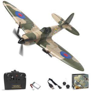 808-waqjjp.jpg Spitfire RC Plane 2.4G 3CH Gyro Stabilizer Fixed Wing EPP Foam 400MM Wingspan Airplane RTF Fighter for Boys Children