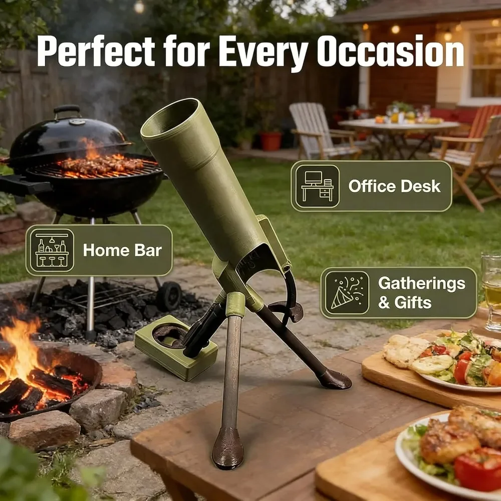 Mortar Beer Bottle Opener Tactical Cap Launcher Hands Free Push Down Fun Cap Launching Game For Home Bar Party Game Night Mortar Beer Bottle Opener Tactical Cap Launcher Hands Free Push Down Fun Cap Launching Game For Home Bar Party Game Night