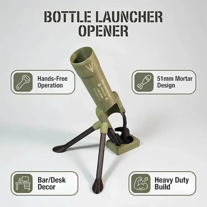 Mortar Beer Bottle Opener Tactical Cap Launcher Hands Free Push Down Fun Cap Launching Game For Home Bar Party Game Night Mortar Beer Bottle Opener Tactical Cap Launcher Hands Free Push Down Fun Cap Launching Game For Home Bar Party Game Night