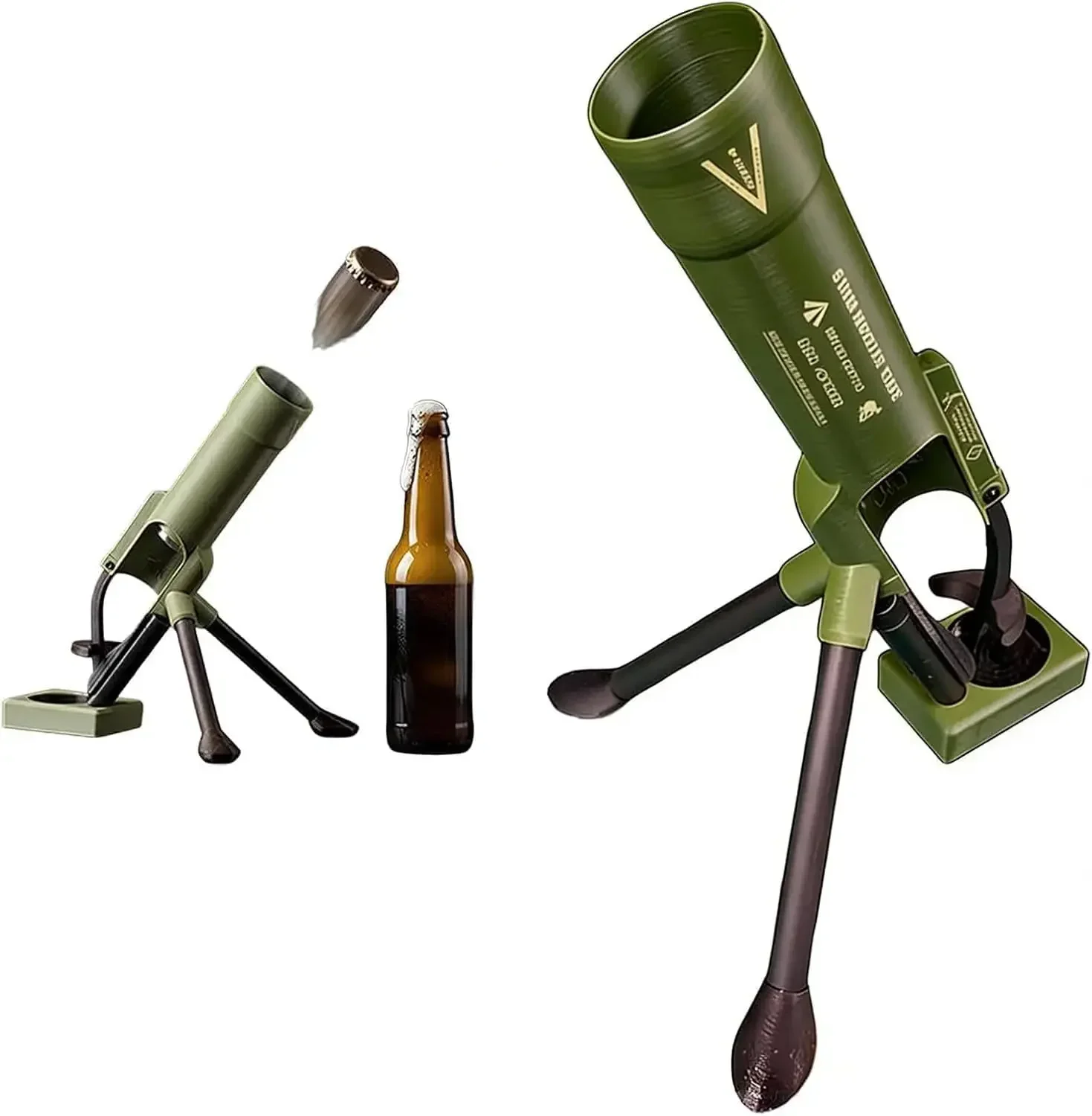 Mortar Beer Bottle Opener Tactical Cap Launcher Hands Free Push Down Fun Cap Launching Game For Home Bar Party Game Night Mortar Beer Bottle Opener Tactical Cap Launcher Hands Free Push Down Fun Cap Launching Game For Home Bar Party Game Night